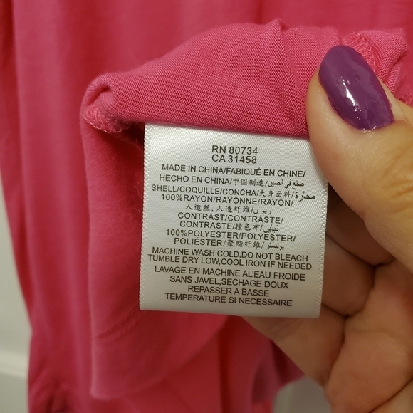 NWT BCBGeneration Strawberry Pink Knit Top Size Small, Retail $68, Lace Colorful - Picture 8 of 8